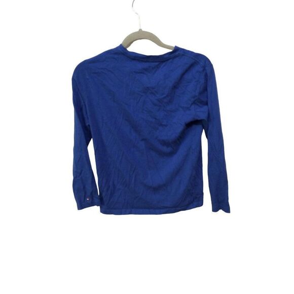 Tommy Hilfiger Long Sleeve Tee  Medium 12-14 Royal Blue Cotton - Picture 2 of 3